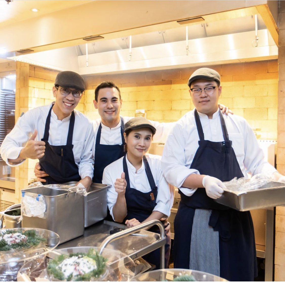 With the Lord Jim's brigade in the kitchen at Mandarin Oriental Bangkok